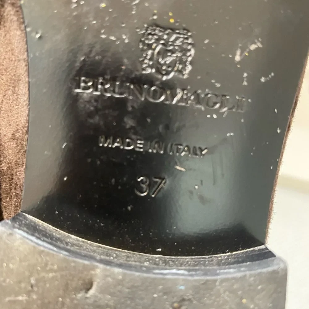 Bruno Magli brown suede loafers made in Italy size 37 or 7 - Picture 9 of 12